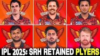 IPL 2025 Sunrisers Hyderabad Retained Players amp Confirmed Squad  SRH Retained Players 2025 [upl. by Skutchan]