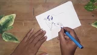 how to draw cow diwali special vasubaras drawing drawing diwali [upl. by Adneral]