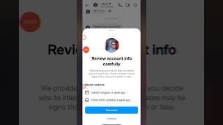 Review Account Info Carefully Instagram  Instagram Review account info carefully instagram shorts [upl. by Natam]