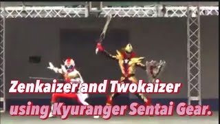 Zenkaizer and Twokaizer using Kyuranger Sentai Gear [upl. by Kendell407]