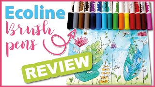 Ecoline Watercolor Brush Pens Review and demo [upl. by Attenweiler]