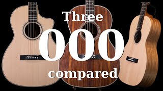 Comparing acoustic guitars Larrivee 000 all Rosewood MahoganySitka and East Indian RosewoodSitka [upl. by Yerak468]