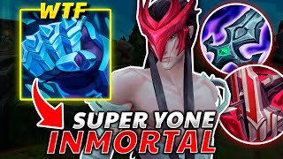 💀¡USÉ la BUILD INMORTAL de YONE TANKE y REVIENTAS SIN USAR el CEREBRO PULSANDO la Q con 1 DEDO [upl. by Sokram486]