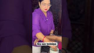 Rica wax technique ricawax rica waxingstrips waxing waxingclass [upl. by Ssitruc]