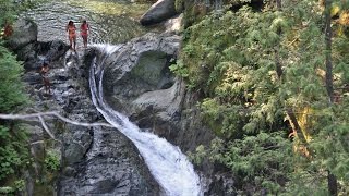 Extreme Cliff Jumping and Epic Natural Waterfall Slide [upl. by Oryaj]