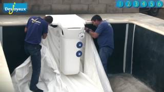 6  Swimming Pool Construction  Liner Installation Desjoyaux Pools [upl. by Biles]