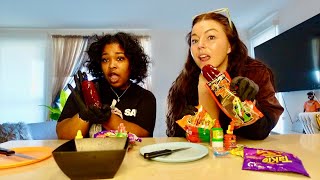 Brittany Has Lexi Try The Viral TikTok Chamoy Pickle Kit lexijay [upl. by Cally392]