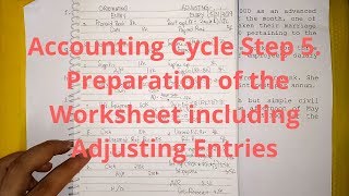 Basic Accounting  Accounting Cycle Step 5 Preparation of Adjusting Entries [upl. by Connolly]