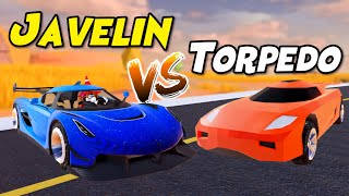 FASTEST Jailbreak JAVELIN vs TORPEDO Supercar Top Speed Test Roblox Jailbreak [upl. by Aiynot]