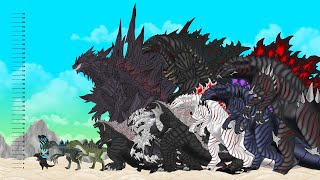 MONSTERS PANDY SIZE COMPARISON 10  Voidzilla Monster X Thorny Godzilla Shindary Godzilla Earth [upl. by Anitsenre]