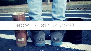 HOW TO  style UGGS BOOTS for men [upl. by Macilroy492]