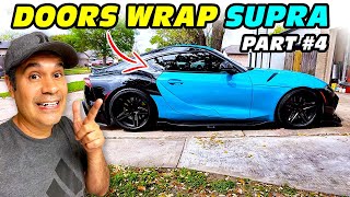 The Power of Custom Car Wraps Unleashed Supra Mk5 Door WRAP • Miami Blue VINYL FROG • Part 4 [upl. by Taran]