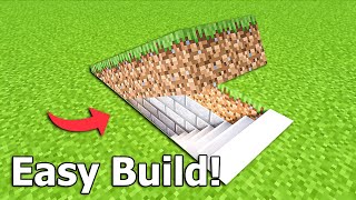 Minecraft How To Build Easy Secret Base Tutorial Hidden House [upl. by Aguayo]