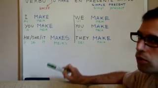 CLASES DE INGLES 9 Verbo ingles TO MAKE hacer PRESENTE [upl. by Doxia]