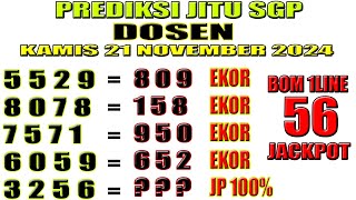 PREDIKSI SGP HARI INI 21 NOVEMBER 2024  RUMUS SGP HARI INI  BOCORAN TOGEL SGP HARI INI [upl. by Yelehsa984]