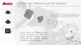 howtoconnect moticam eyepiece ASIA USA [upl. by Solracnauj686]