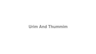 How to Pronounce quotUrim And Thummimquot [upl. by Uyekawa]