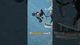 Honda Navi Bike Jump 🫡 bungee bungeejumping jumping adventure trending viral bungy shorts [upl. by Eniarol]