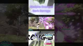 Shiny Alpha Hisuian Overqwil Signature Move Barb Barrage in Pokemon Legends Arceus [upl. by Major62]