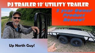 PJ Trailer 18 Utility Trailer  Owner Product Review [upl. by Naasar]