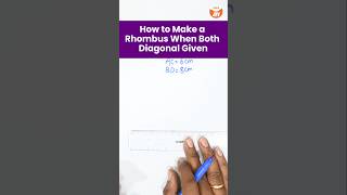 How to Make a Rhombus When Both Diagonals Given jnv [upl. by Smeaj]