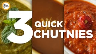 3 Quick Chutney Keri Khatti Meethi amp Teekhi Tamatar Chutney Recipes By Food Fusion [upl. by Cheyne]