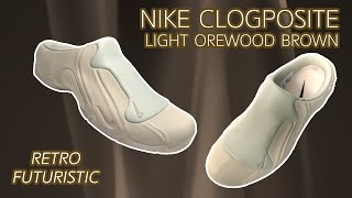 2024 Nike Clogposite Light Orewood Brown and White Mule Review amp On Feet [upl. by Alorac]