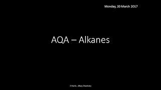 AQA 32 Alkanes REVISION [upl. by Ybocaj]