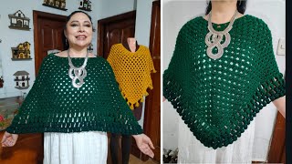 Poncho Cápita quotAÑO NUEVOquot muy FACIL de hacer a crochet [upl. by Dupaix453]