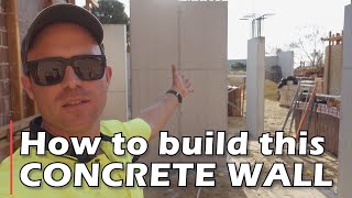 HOW TO BUILD TALL CONCRETE WALLS ON YOUR OWN [upl. by Aiht]