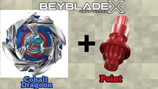 COBALT DRAGOON  POINT BIT  POWERFUL  BEYBLADE X [upl. by Latsryc]