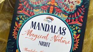 Mandalas Magical Natur Night by Colorya Coloring Book Flip Through [upl. by Lerrad]