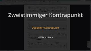 Kontrapunkt zweistimmig 26 Doppelter Kontrapunkt [upl. by Dinah]