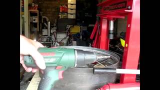 Riveting the rear wheels of a model Foster Traction Engine [upl. by Buxton]