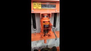 Harbor Freight Tools 20 ton press old orange type [upl. by Aubree388]