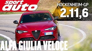 Alfa Romeo Giulia Veloce  Hot Lap HockenheimGP  sport auto [upl. by Kowalski]