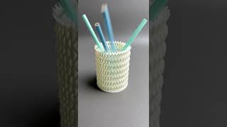 3D Printed weaving pen holder 3dprinter 3dprinting satisfying short 3dprintable [upl. by Kall2]