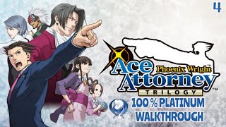 Phoenix Wright Ace Attorney Trilogy 100 Platinum Trophy Walkthrough EP 4 Part 1 Turnabout Goodbyes [upl. by Friede]