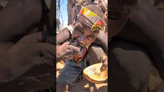 This is incredible delicious soup cooked by Hadza Bushmen naturally 😋😲hadzabetribe villagelife [upl. by Alverson]