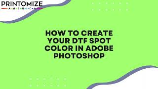 How to create your DTF spot color in Adobe Photoshop [upl. by Anirad452]