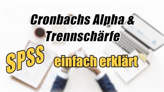 Cronbachs Alpha und Trennschärfe in SPSS einfach erklärt [upl. by Chapnick]