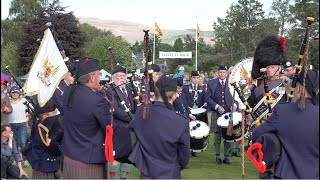 Amazing Grace played by Perth Pipe Band outside Games Pavilion during the 2023 Braemar Gathering [upl. by Aratahs]