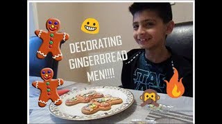 DECORATING GINGERBREAD MEN [upl. by Rivalee792]