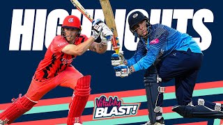 Salt and Brook Star In Roses Classic  Lancashire v Yorkshire  Highlights  Vitality Blast 2022 [upl. by Ecnerol825]