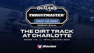 iRacing World of Outlaws Thrustmaster Sprint Car Series  Round 10  The Dirt Track at Charlotte [upl. by Nalniuq]