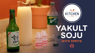 Kitchen 143 How to make Yakult Soju with Sprite [upl. by Danuloff]