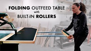 Folding Outfeed Table with BUILTIN Extension Rollers [upl. by Nan]