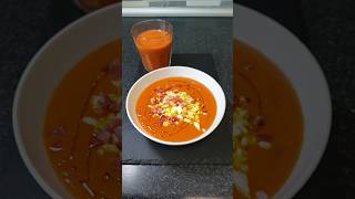 GAZPACHO CASERO FÁCIL Y RÁPIDO shorts [upl. by Runkel]