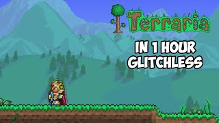 The First Terraria Moon Lord Speedrun In Under 1 Hour Moon lord NMA Random Seed [upl. by Olyhs146]