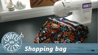 How to make a shopping bag  Sewing tutorial [upl. by Aleece]